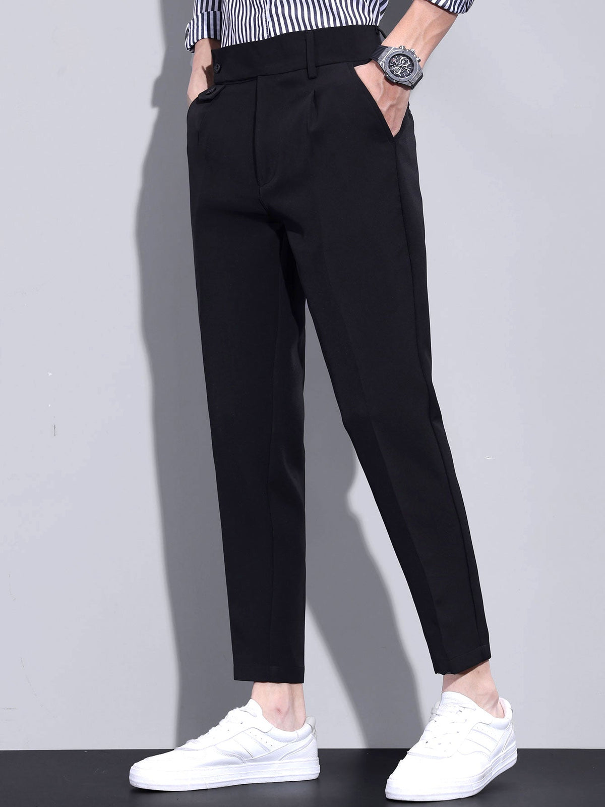 Andre - Slim Fit Cropped Trousers