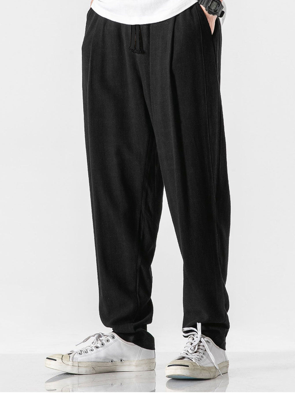 Michel - Relaxed Fit Linen Harem Trousers