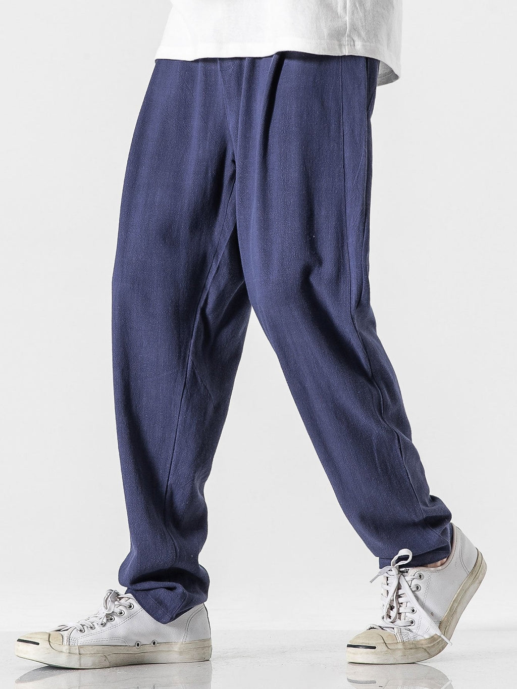 Michel - Relaxed Fit Linen Harem Trousers
