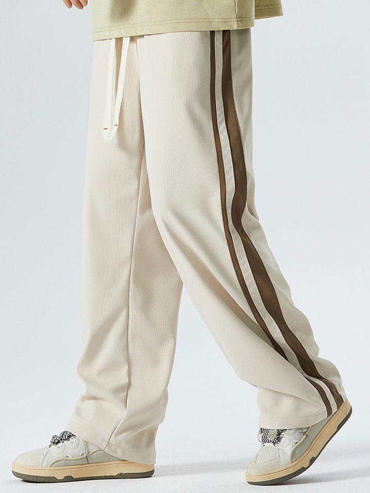 Serge - Vintage Loose Fit Trousers with Side Stripe