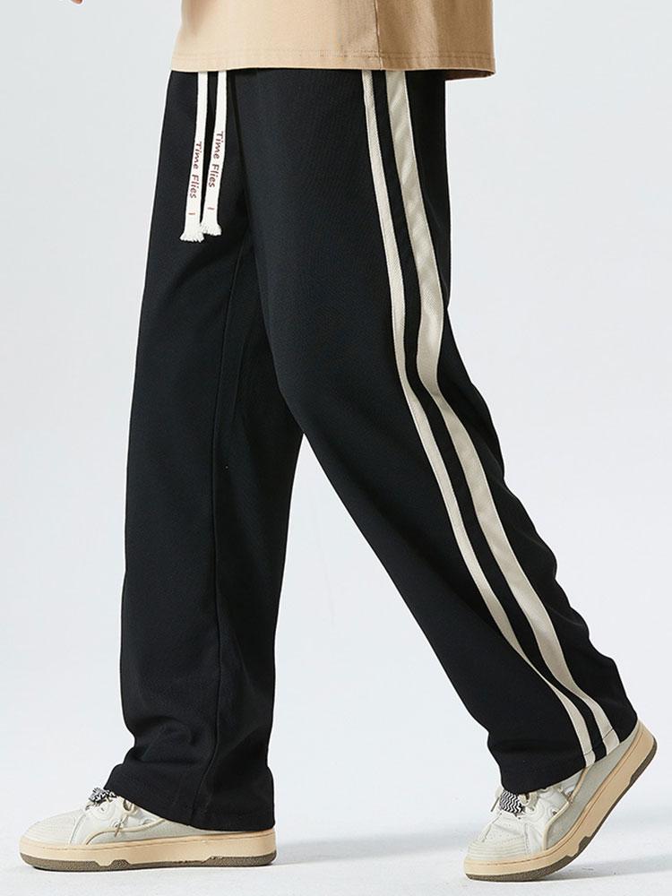Serge - Vintage Loose Fit Trousers with Side Stripe