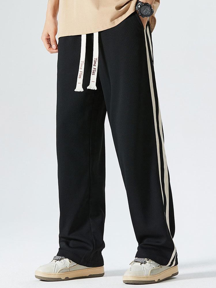 Serge - Vintage Loose Fit Trousers with Side Stripe
