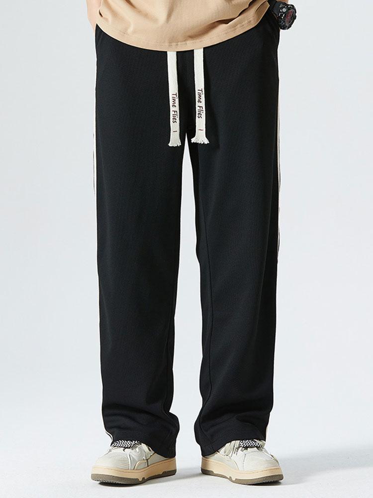 Serge - Vintage Loose Fit Trousers with Side Stripe