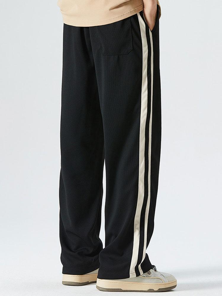 Serge - Vintage Loose Fit Trousers with Side Stripe