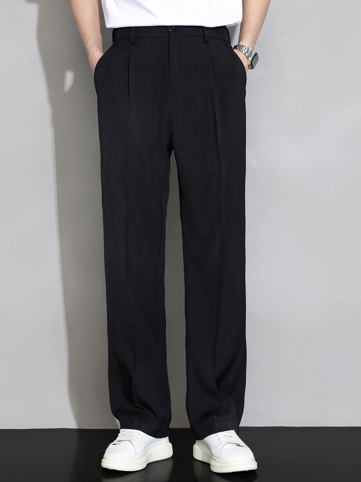 Alain - Relaxed Fit Straight Leg Trousers