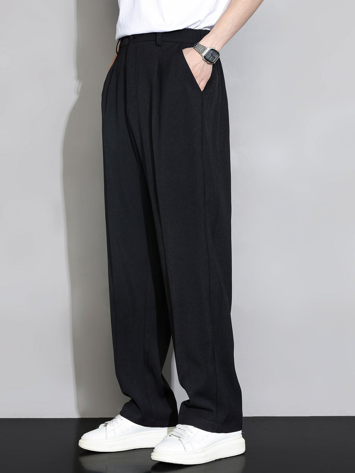 Alain - Relaxed Fit Straight Leg Trousers