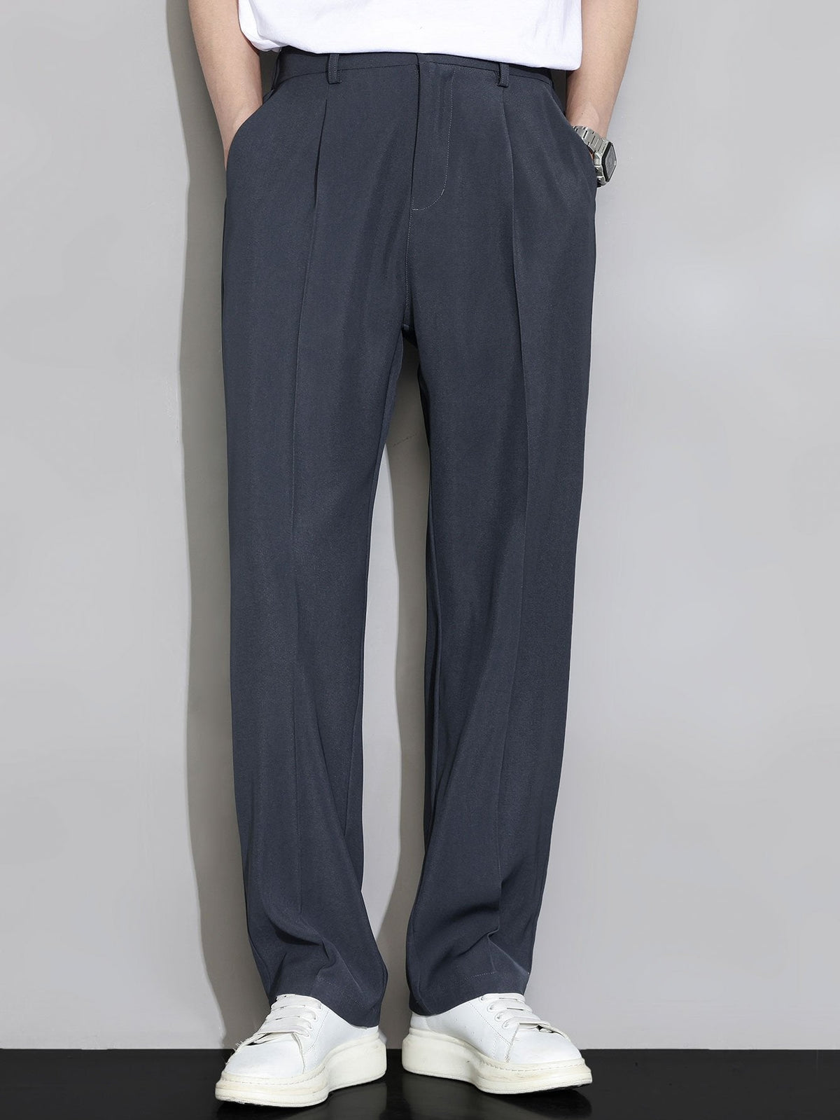 Alain - Relaxed Fit Straight Leg Trousers