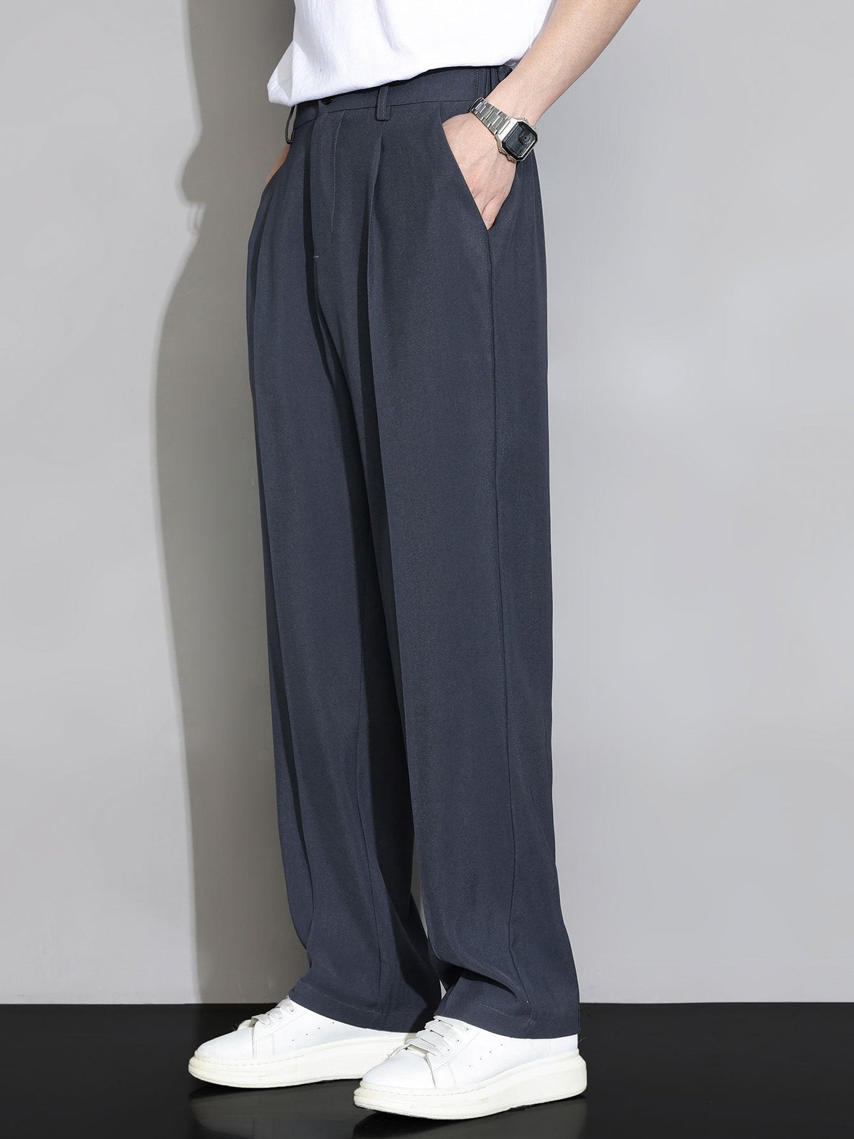 Alain - Relaxed Fit Straight Leg Trousers