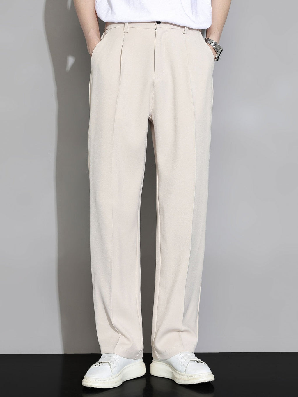 Alain - Relaxed Fit Straight Leg Trousers