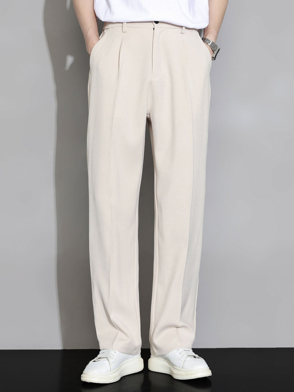 Alain - Relaxed Fit Straight Leg Trousers