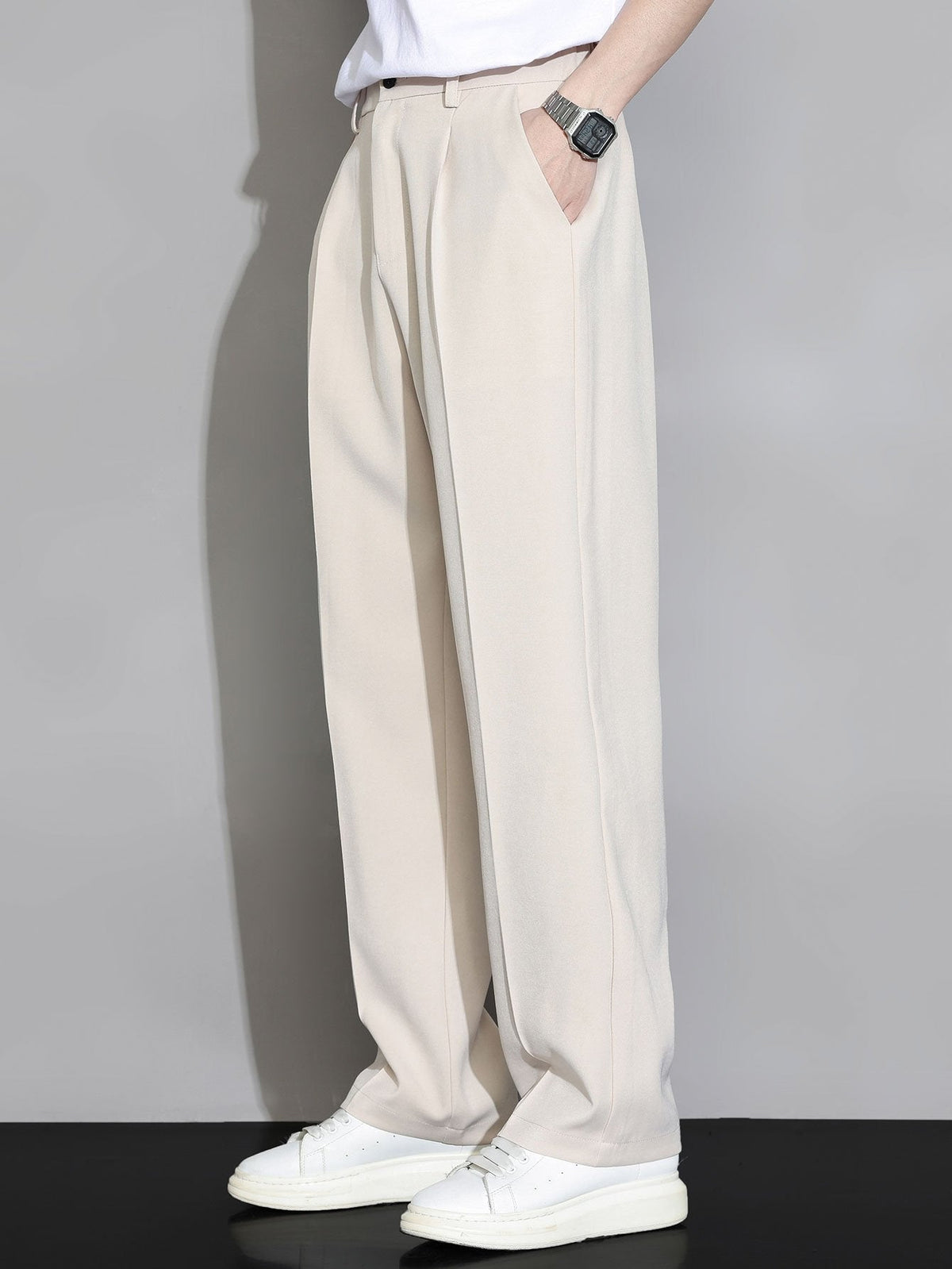 Alain - Relaxed Fit Straight Leg Trousers