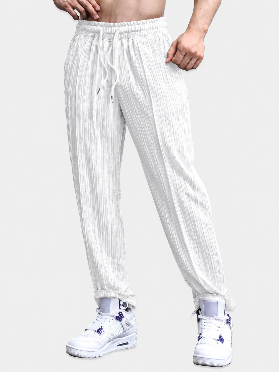 Daniel - Textured Drawstring Trousers