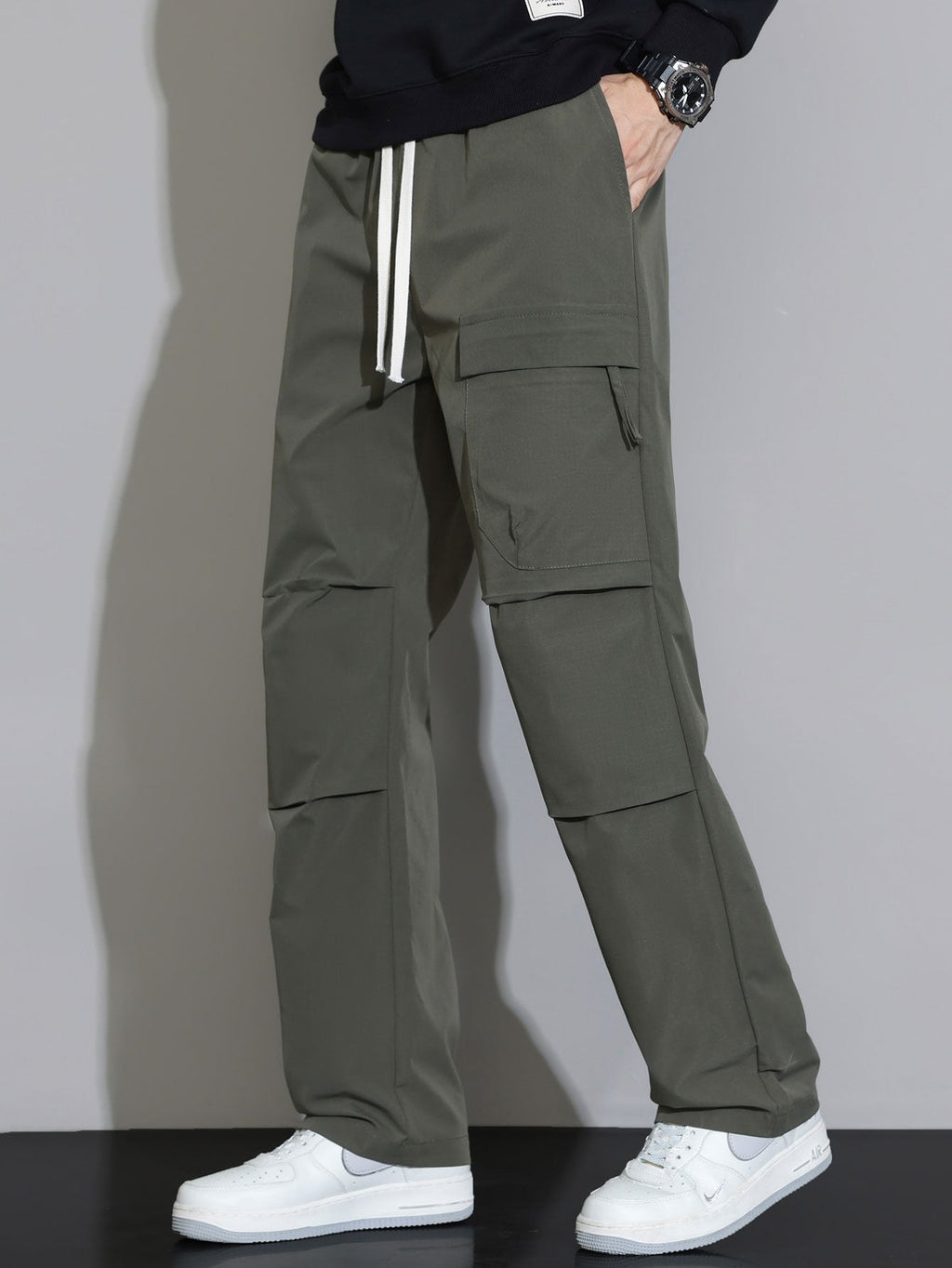 Patrick - Straight Leg Drawstring Trousers