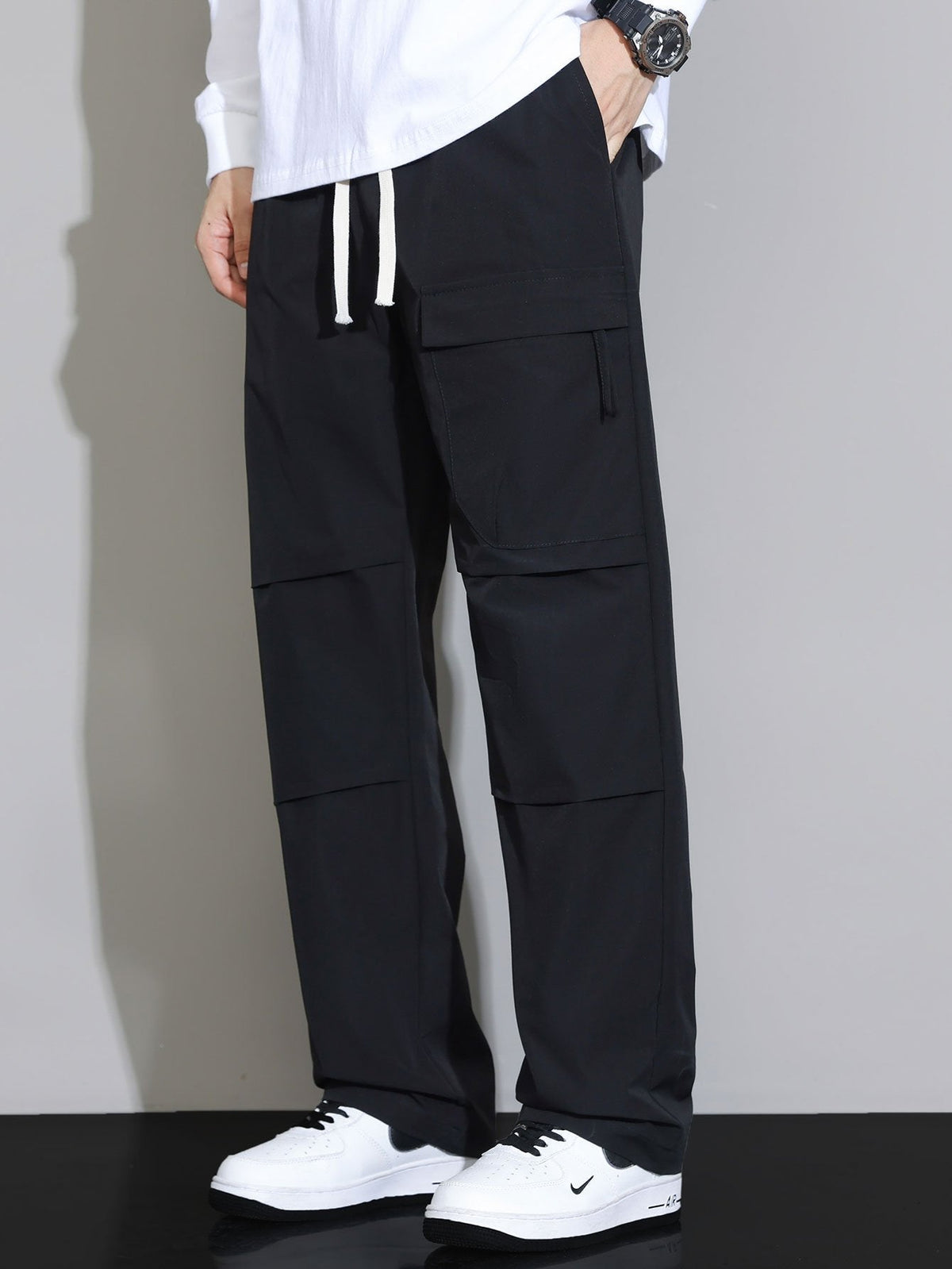 Patrick - Straight Leg Drawstring Trousers