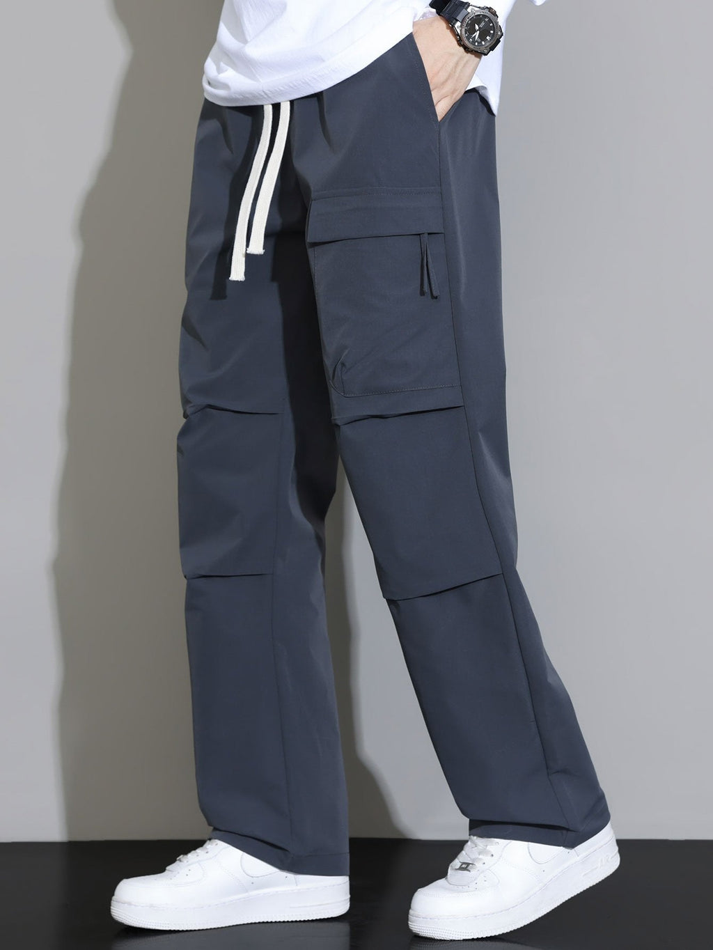 Patrick - Straight Leg Drawstring Trousers