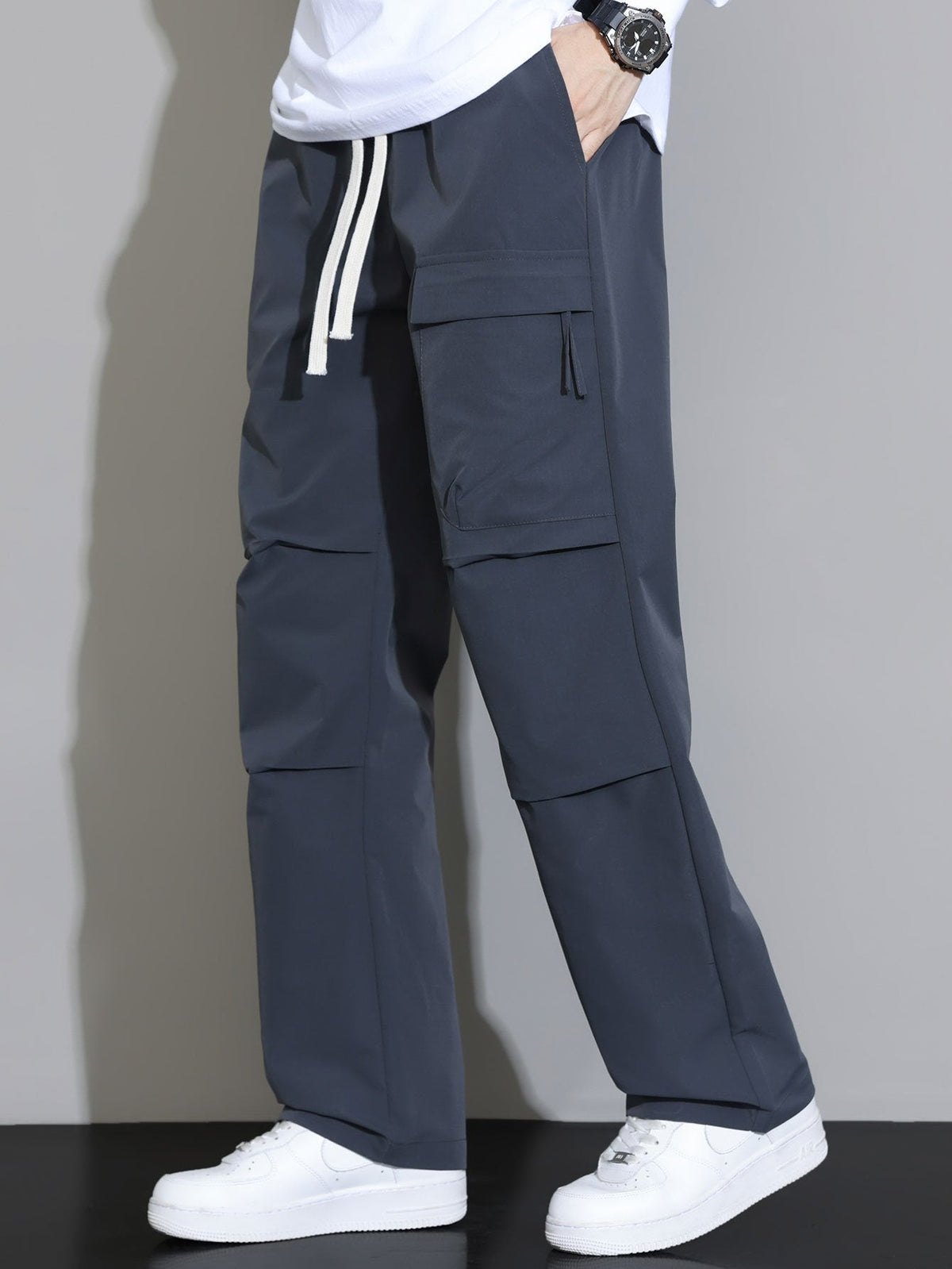 Patrick - Straight Leg Drawstring Trousers