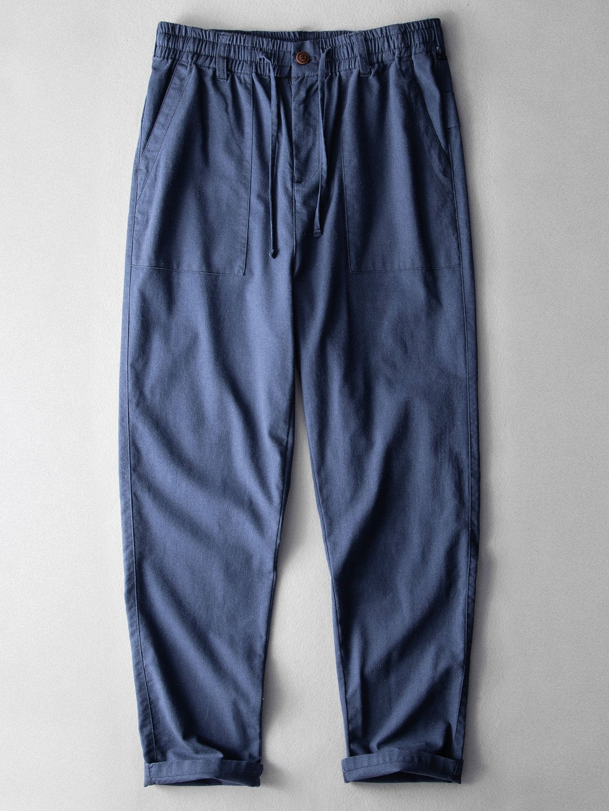 Luc - Straight Leg Linen Cotton Trousers