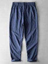 Luc - Straight Leg Linen Cotton Trousers