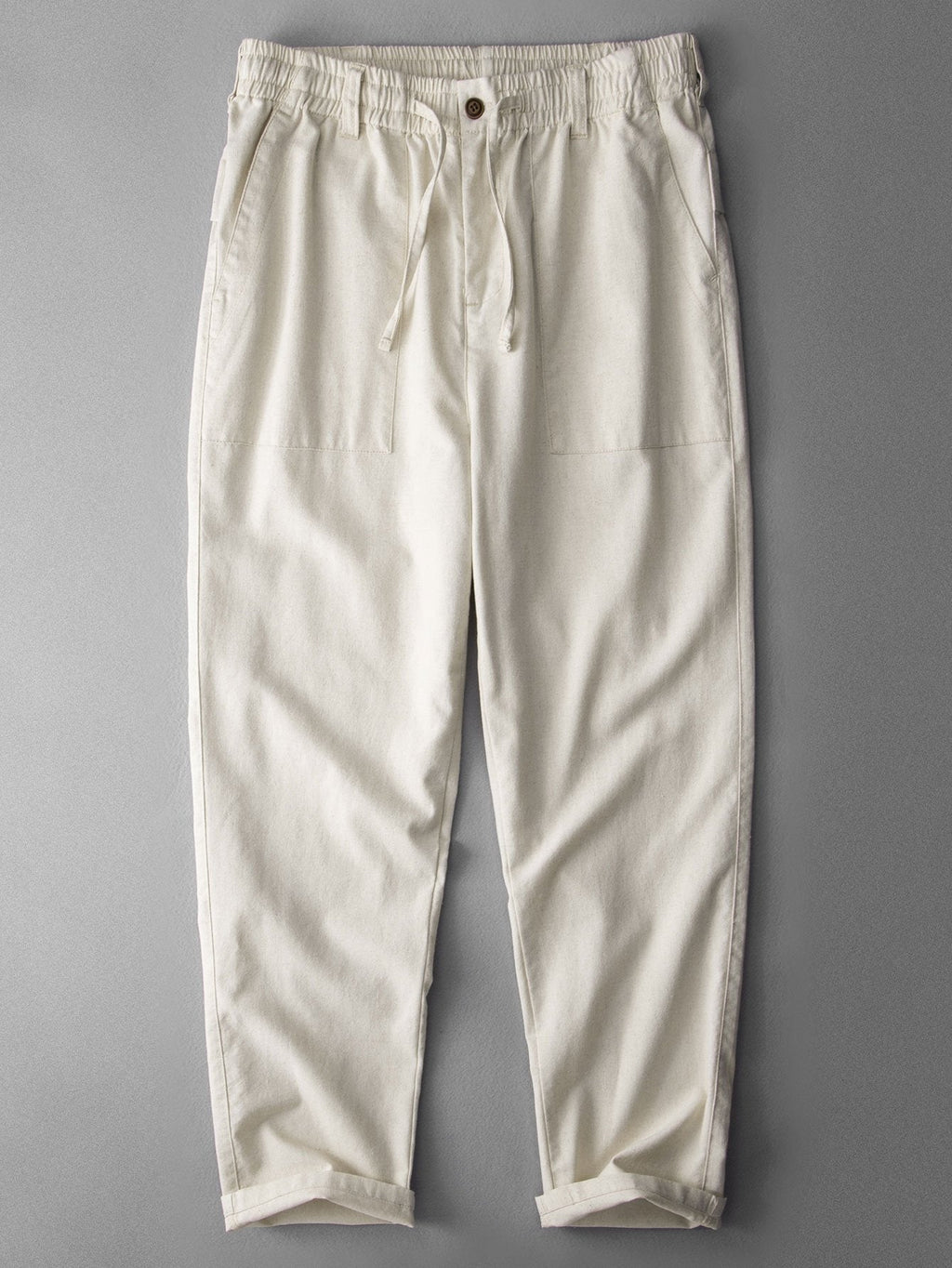 Luc - Straight Leg Linen Cotton Trousers