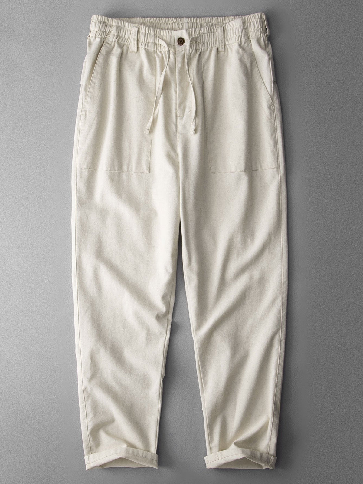 Luc - Straight Leg Linen Cotton Trousers