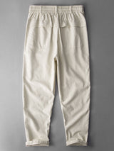 Luc - Straight Leg Linen Cotton Trousers