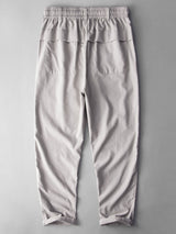 Luc - Straight Leg Linen Cotton Trousers