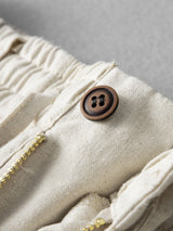Luc - Straight Leg Linen Cotton Trousers