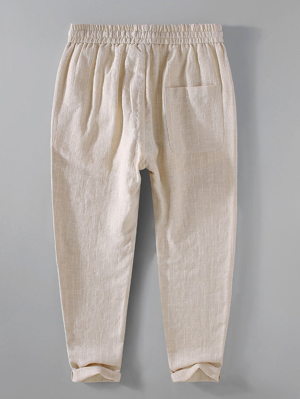 Hugo - Striped Linen Cropped Trousers