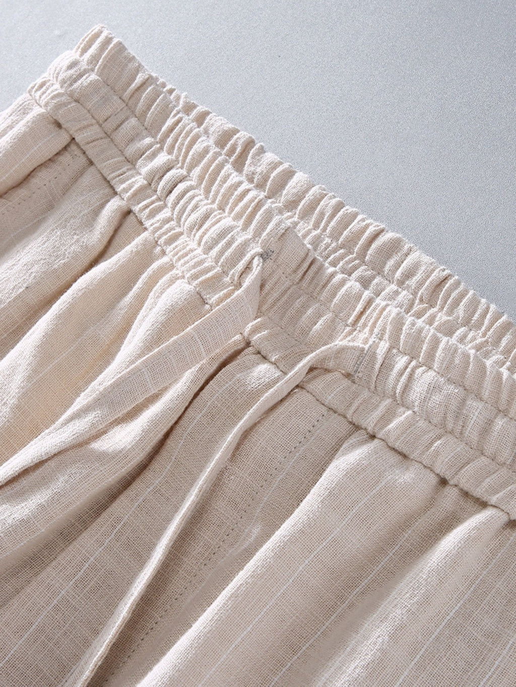 Hugo - Striped Linen Cropped Trousers