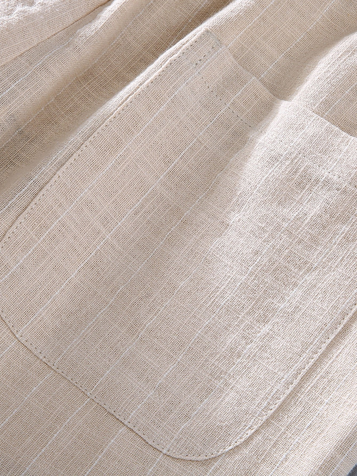 Hugo - Striped Linen Cropped Trousers