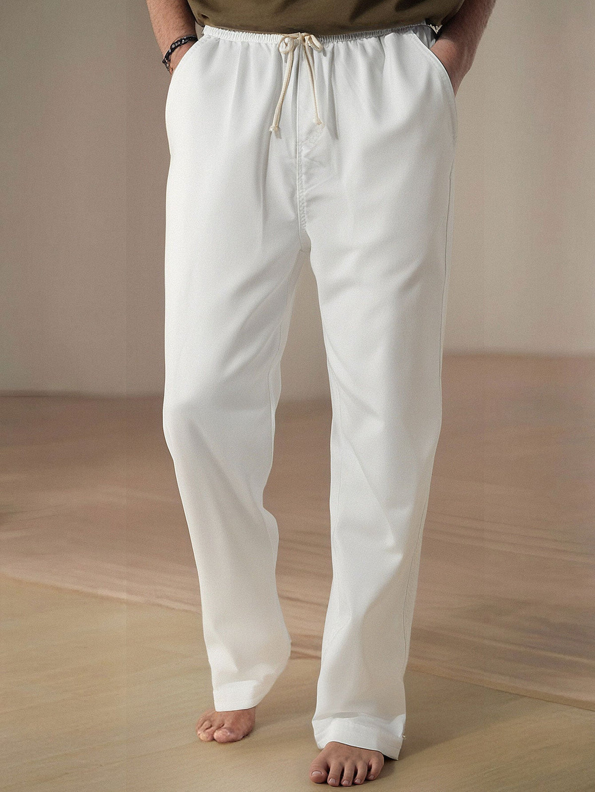 Adam - Straight Leg Linen Trousers