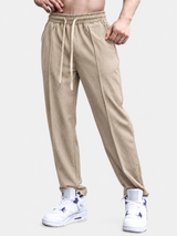 Arthur - Crinkle Texture Straight Leg Trousers