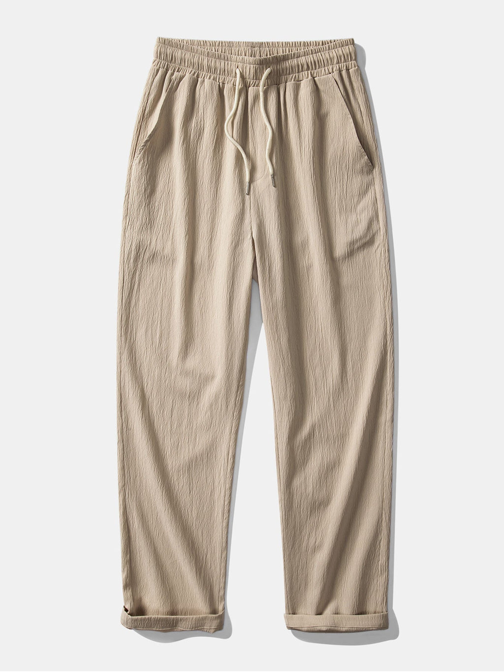Arthur - Crinkle Texture Straight Leg Trousers