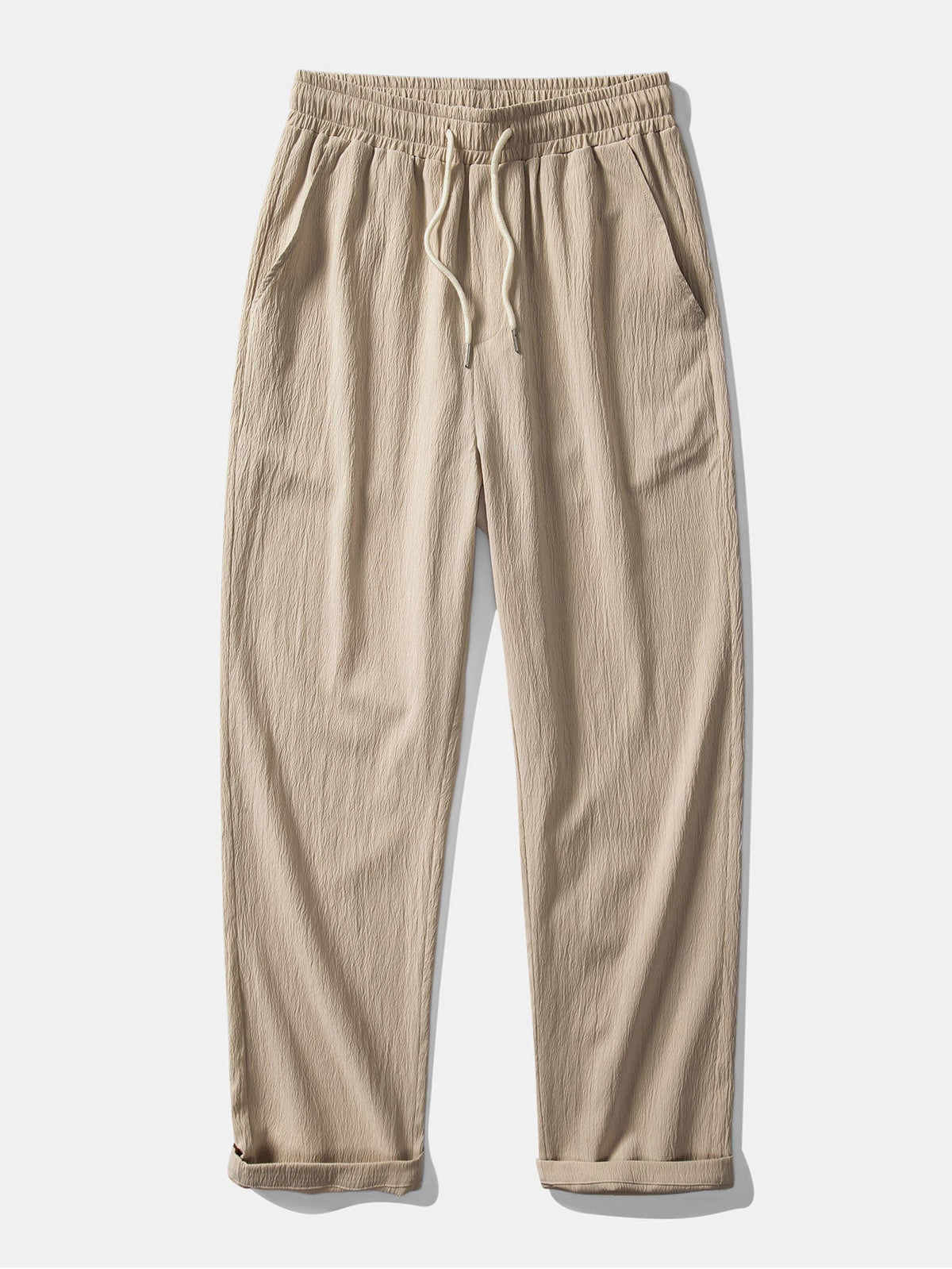 Arthur - Crinkle Texture Straight Leg Trousers