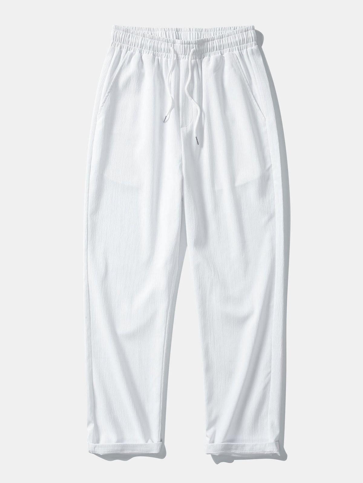 Arthur - Crinkle Texture Straight Leg Trousers