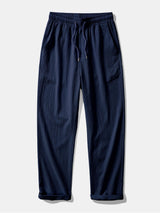 Arthur - Crinkle Texture Straight Leg Trousers
