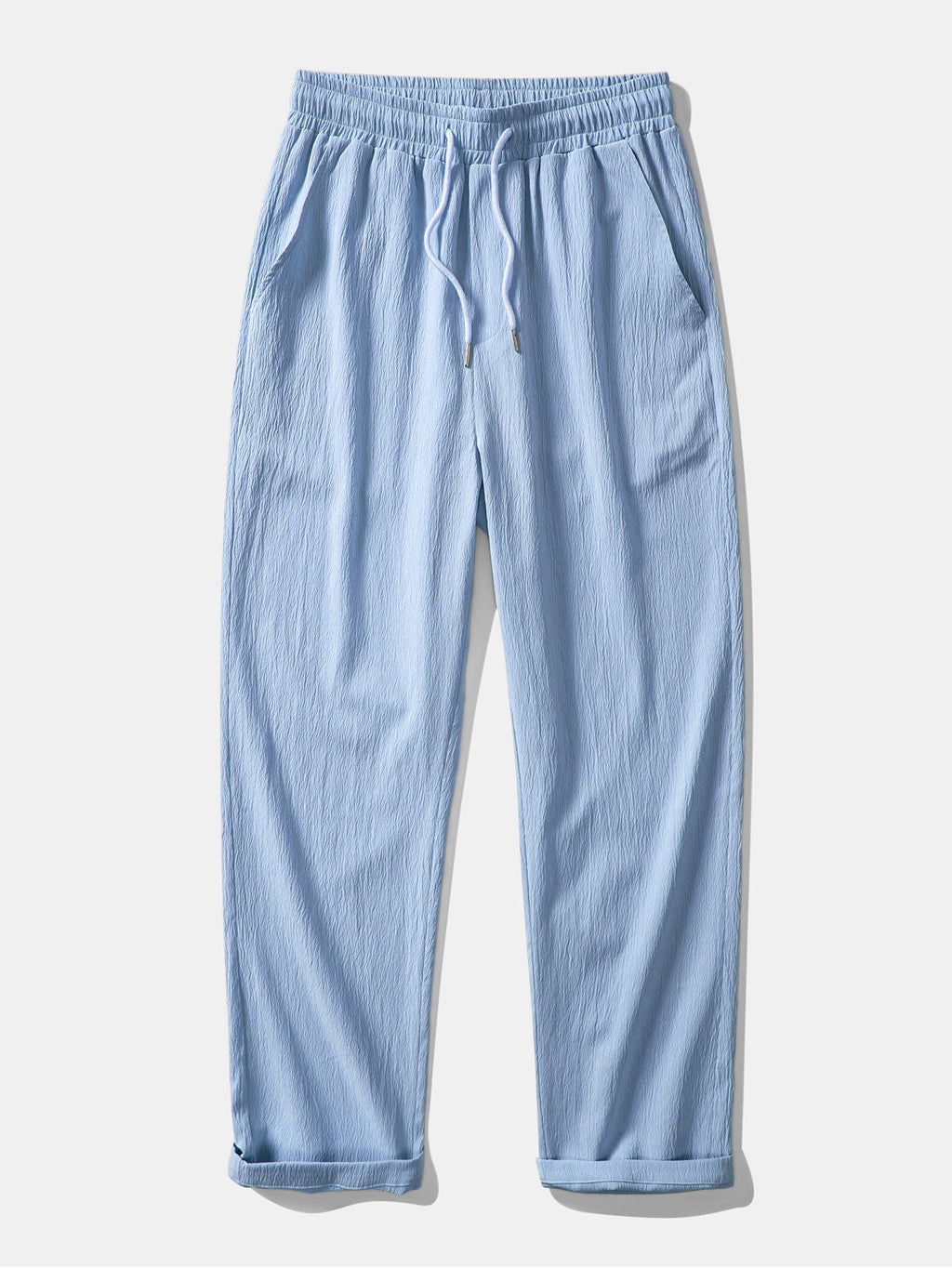 Arthur - Crinkle Texture Straight Leg Trousers