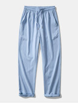 Arthur - Crinkle Texture Straight Leg Trousers