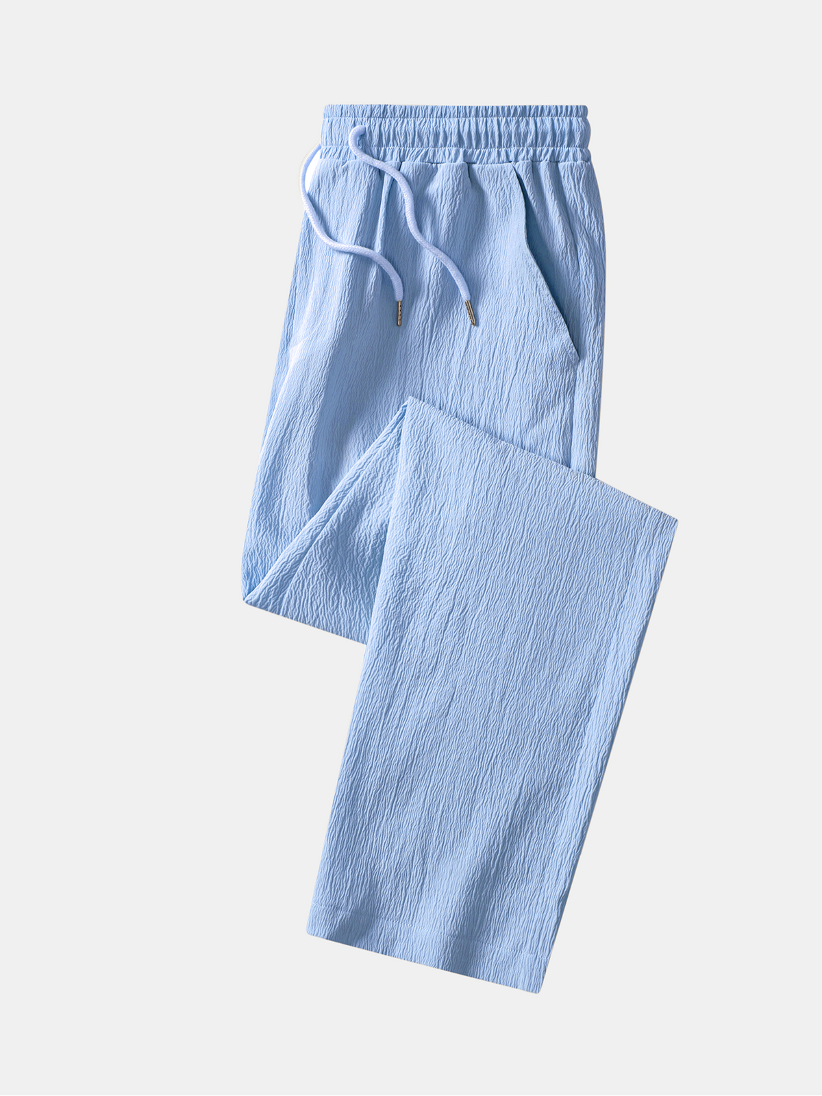 Arthur - Crinkle Texture Straight Leg Trousers