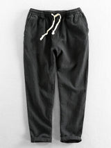 Emile - Linen Cotton Cropped Trousers