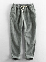 Emile - Linen Cotton Cropped Trousers