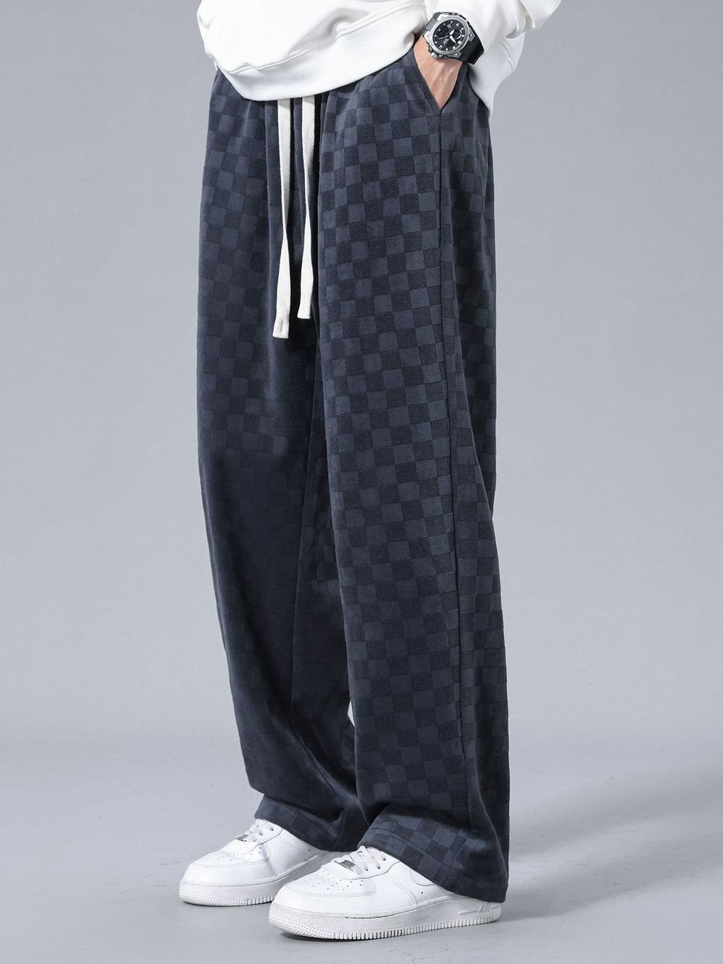 Jules - Checked Straight Leg Trousers