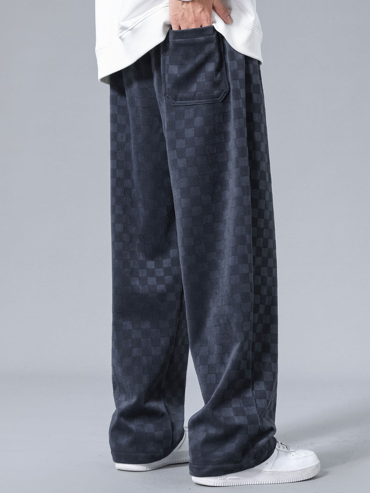 Jules - Checked Straight Leg Trousers
