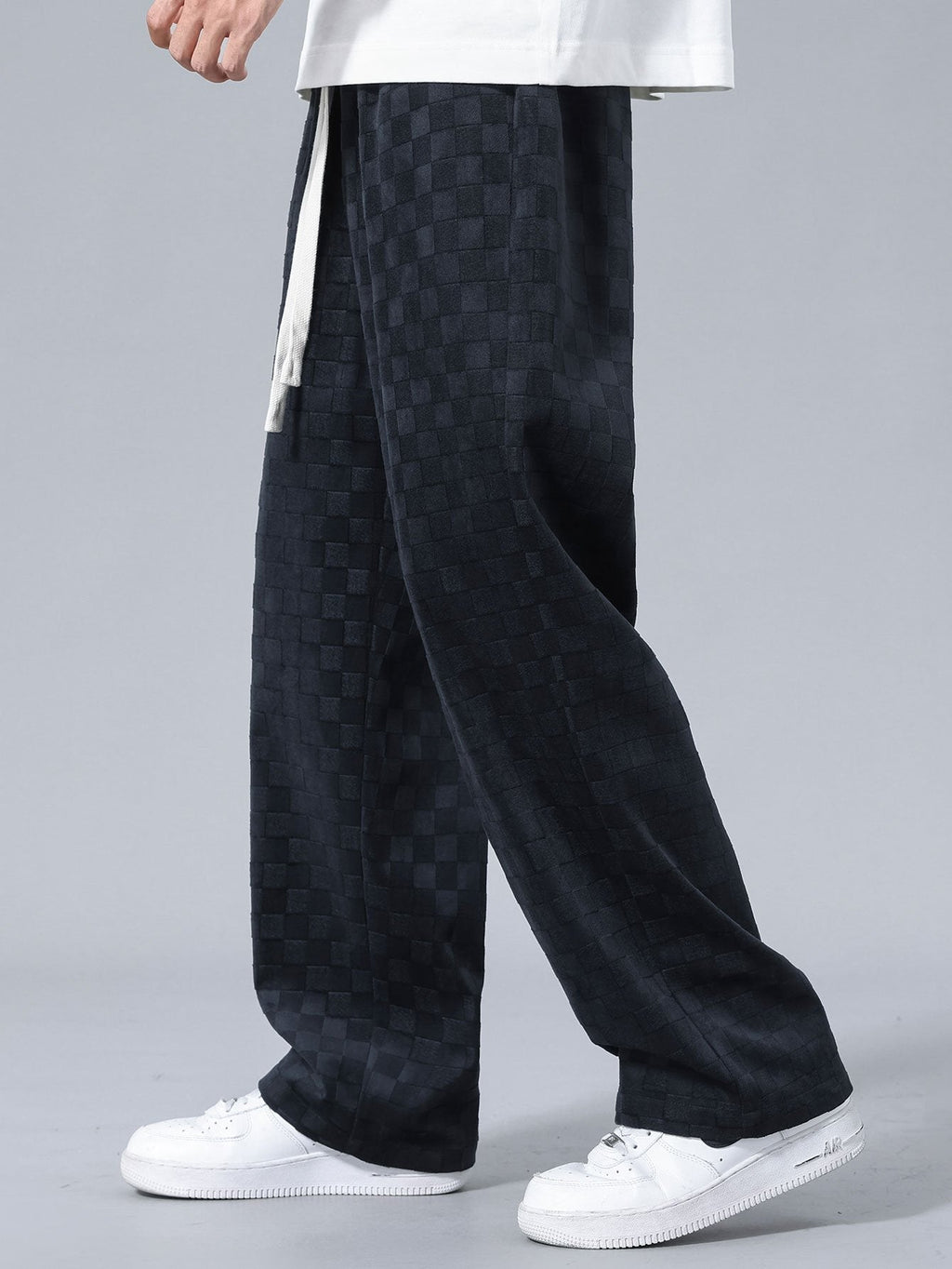 Jules - Checked Straight Leg Trousers