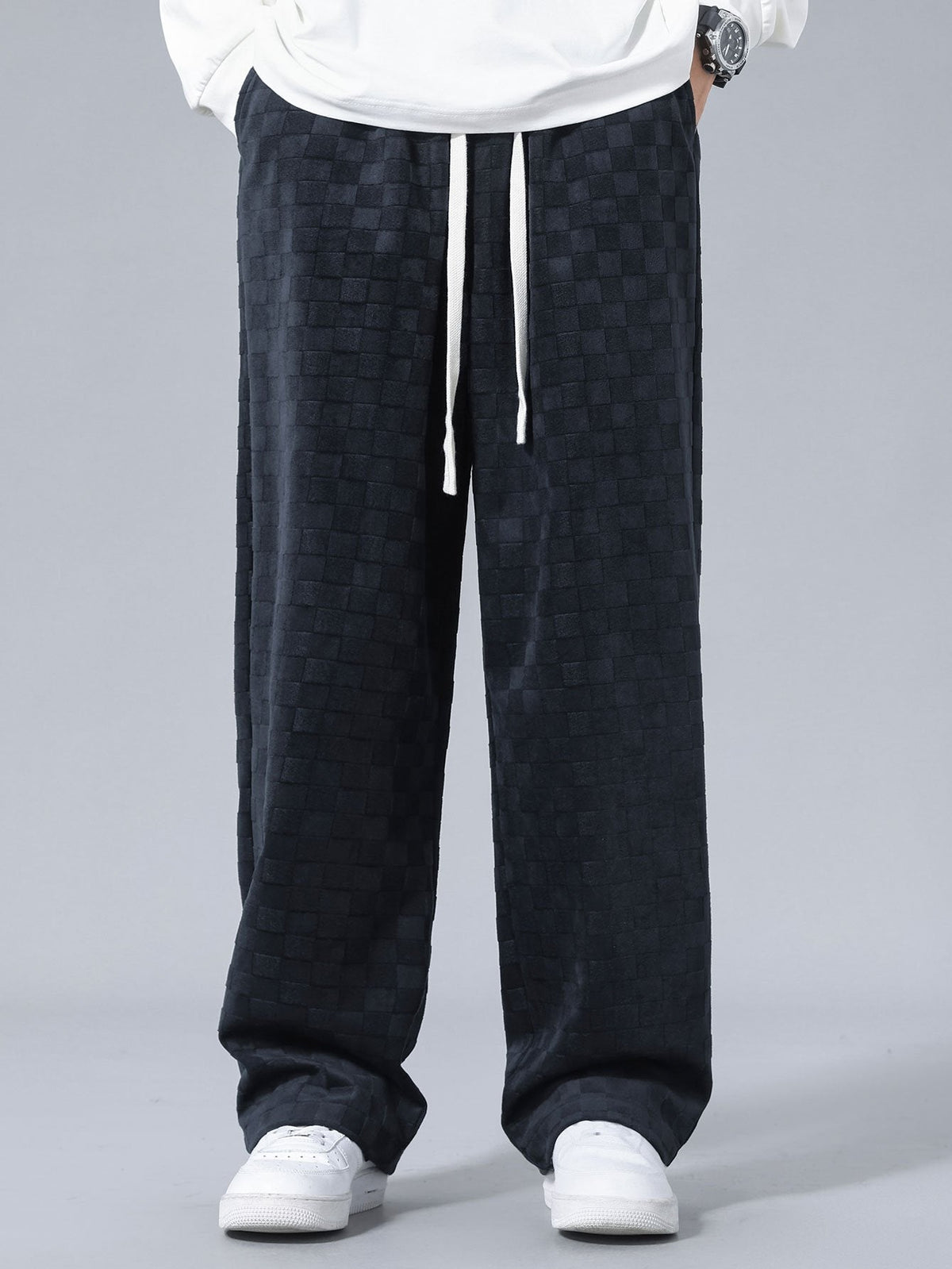 Jules - Checked Straight Leg Trousers