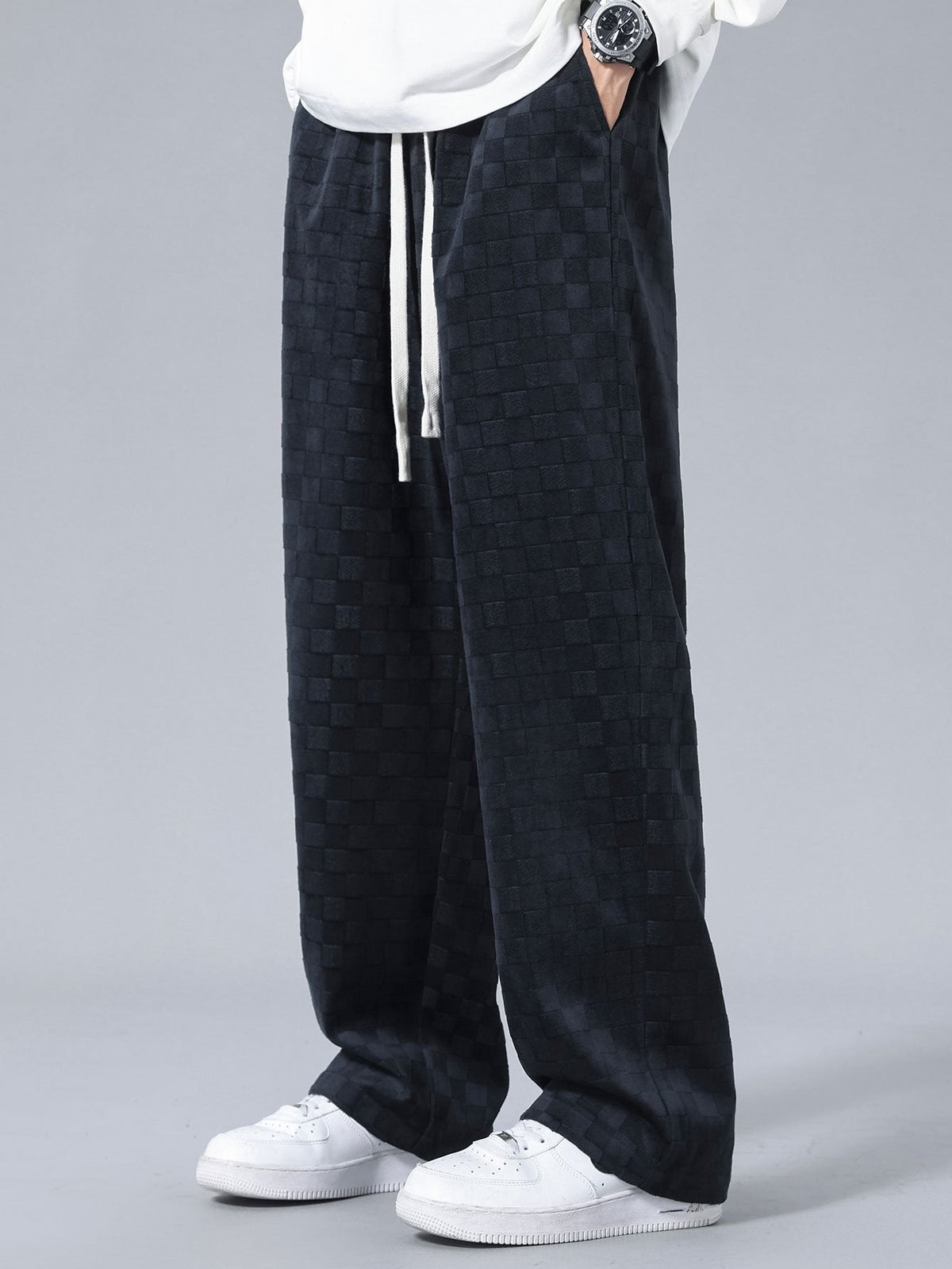 Jules - Checked Straight Leg Trousers