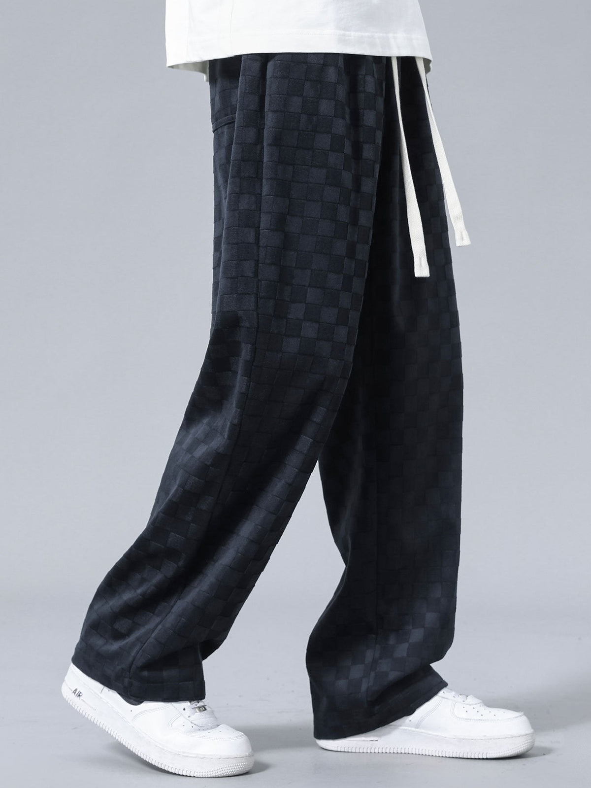Jules - Checked Straight Leg Trousers