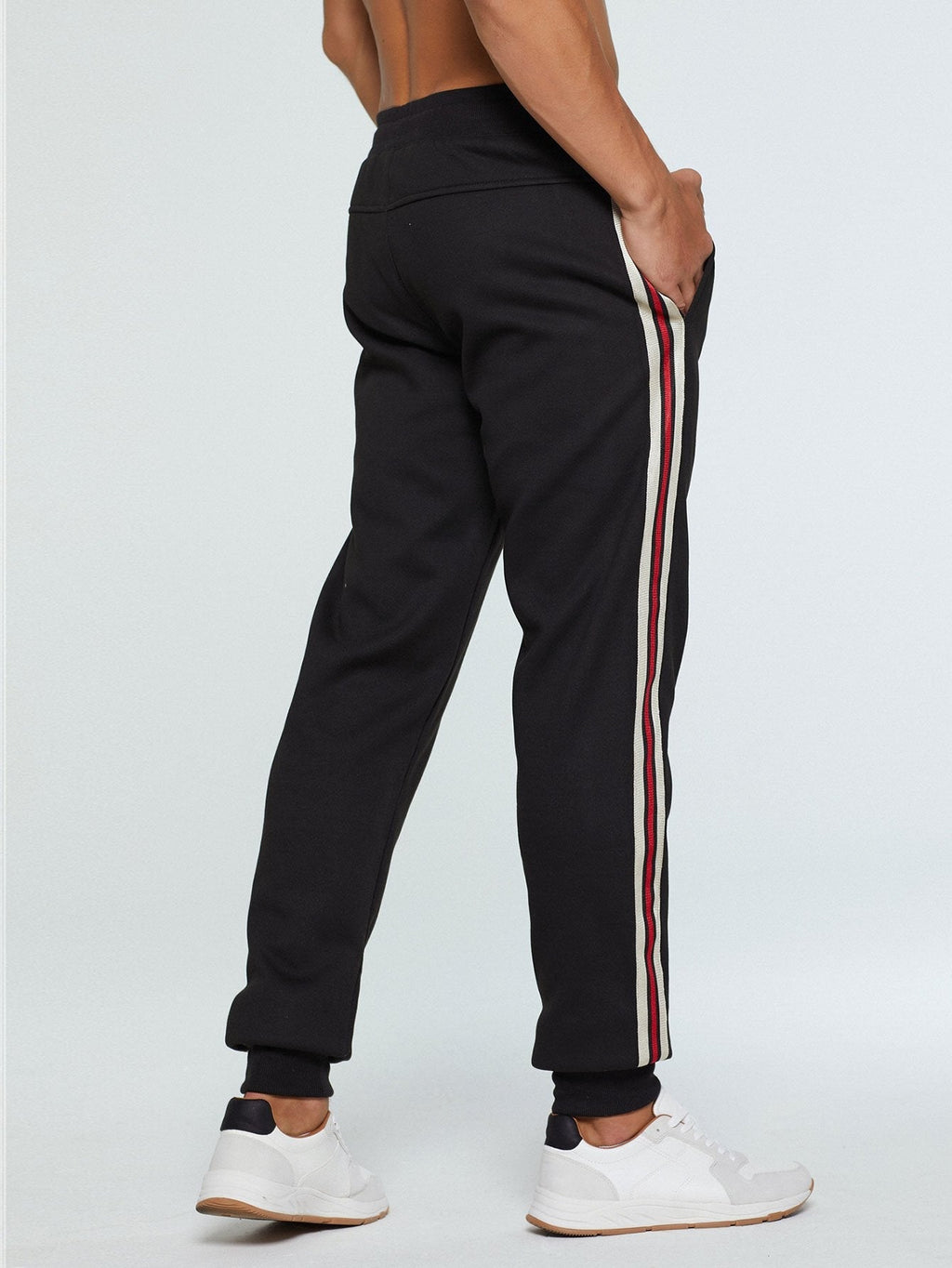 Victor - Teddy Lined Joggers with Side Stripe