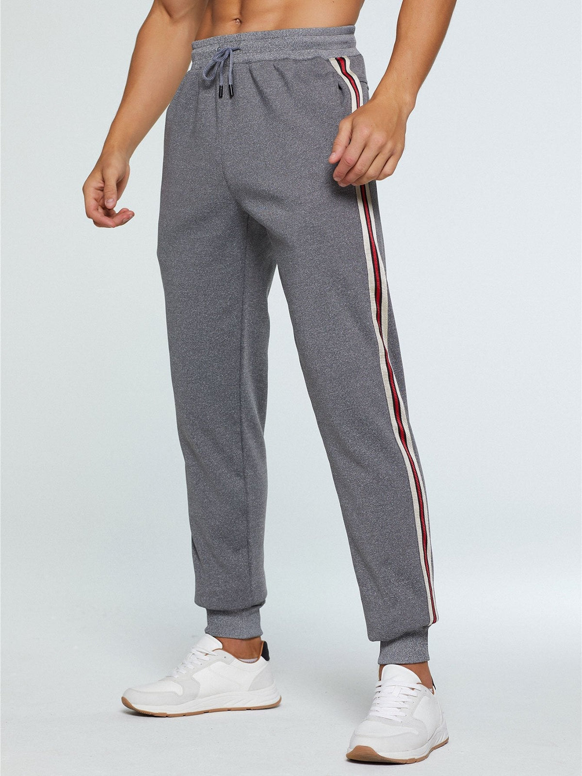 Victor - Teddy Lined Joggers with Side Stripe