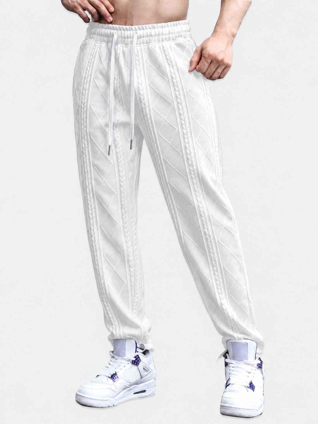 Patrick - Geometric Jacquard Joggers